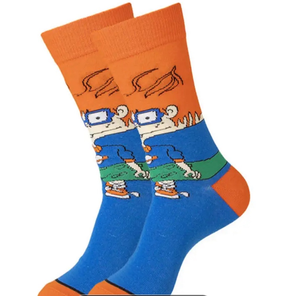 Rugrats Nickelodeon Custom Cartoon Crew Socks One Size Unisex